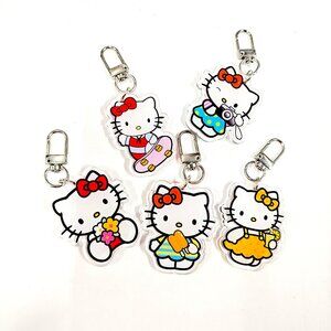 Hello Kitty Acrylic Keychain Cute Cartoon Anime Bag Charm Gift Sanrio Accessory